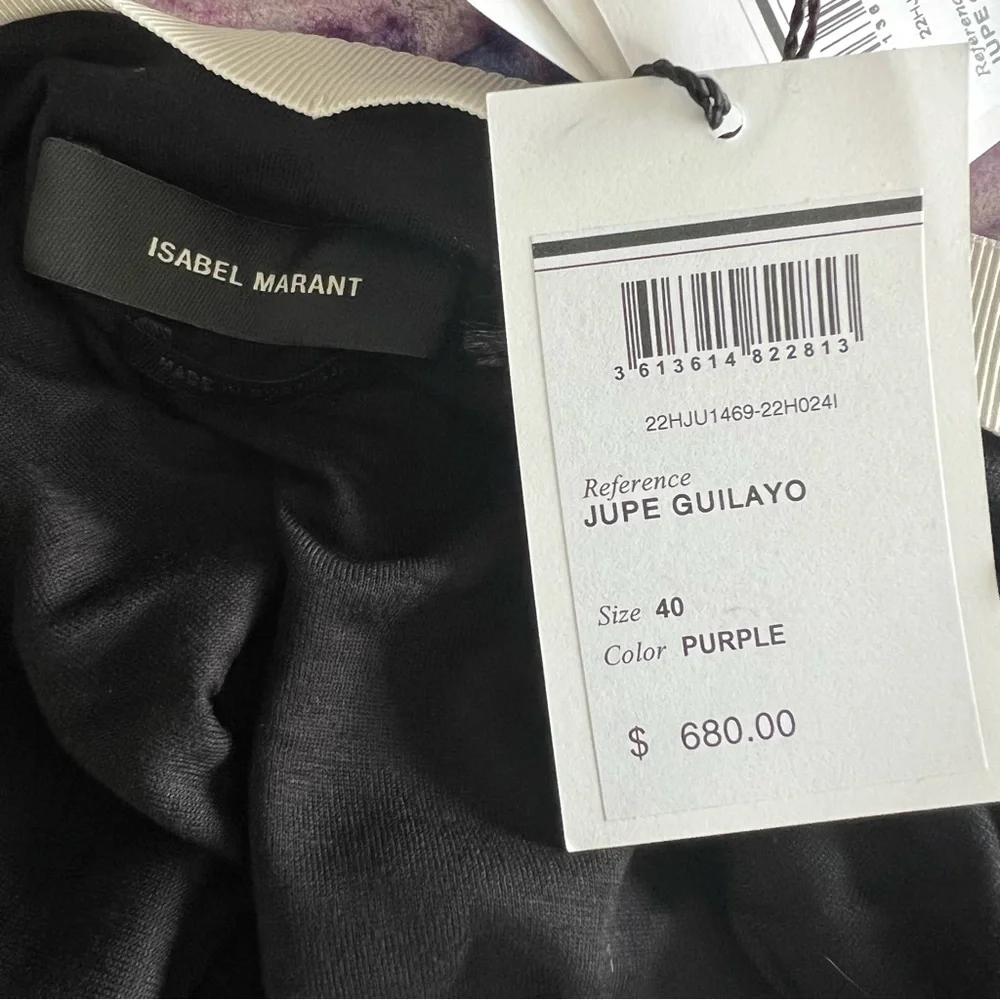 Isabel Marant Guilayo Velvet Miniskirt In Purple NWT